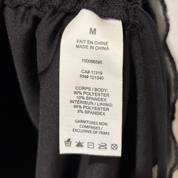 Garage Black Asymmetric Gathered Mesh Dress - Picture 7 of 7